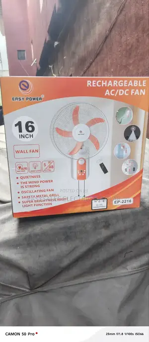 16" Solar Wall Solar Rechargeable Fan