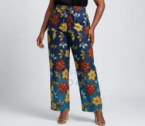 Loose Fit Ankara Palazzo Trouser
