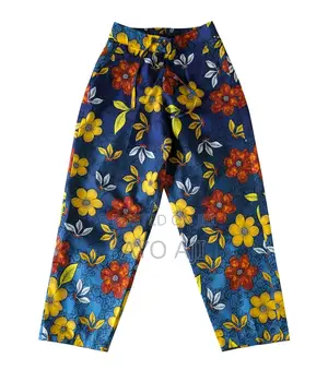 Loose Fit Ankara Palazzo Trouser