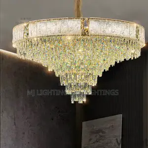 New Luxury Gold Crystal Chandelier Lamp Light