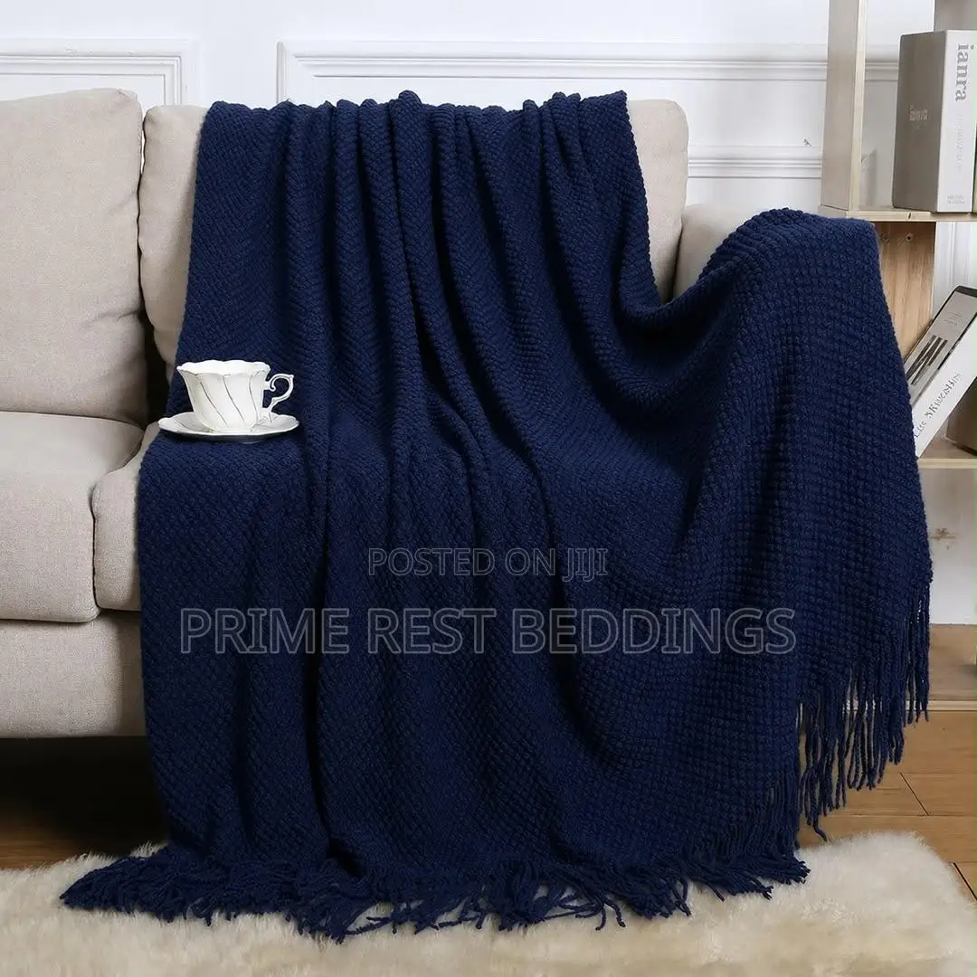 Knitted Throw Blanket for Sofa