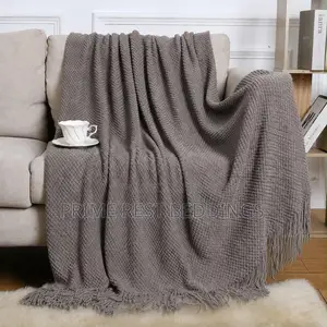 Knitted Throw Blanket for Sofa