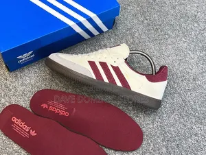 Original Adidas Samba OG Putty Grey Maroon