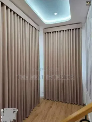 Luxury Curtains With Curtain Board – ₦5,800 Per Yard