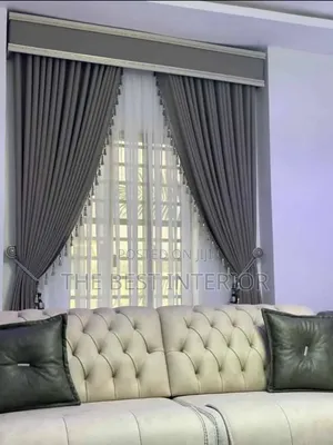 Luxury Curtains With Curtain Board – ₦5,800 Per Yard