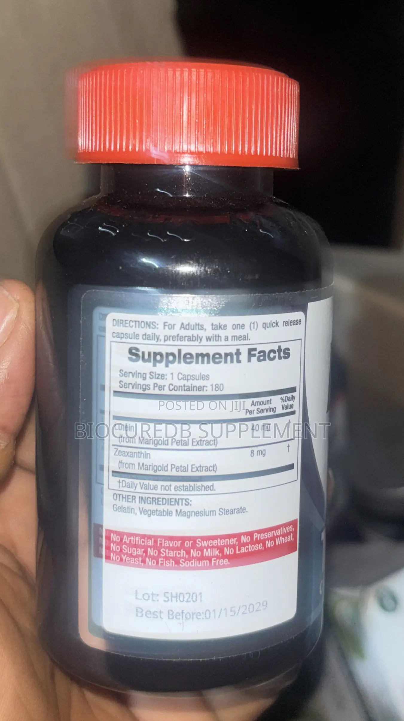 Lutein With Zeaxanthin 40mg 180caps