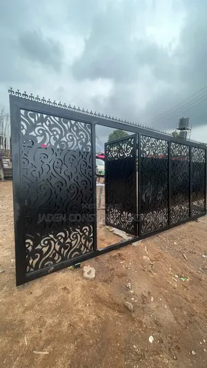 Black Modern Laser Cut Gate