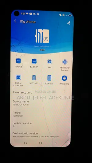 Tecno Camon 15 64 GB Blue