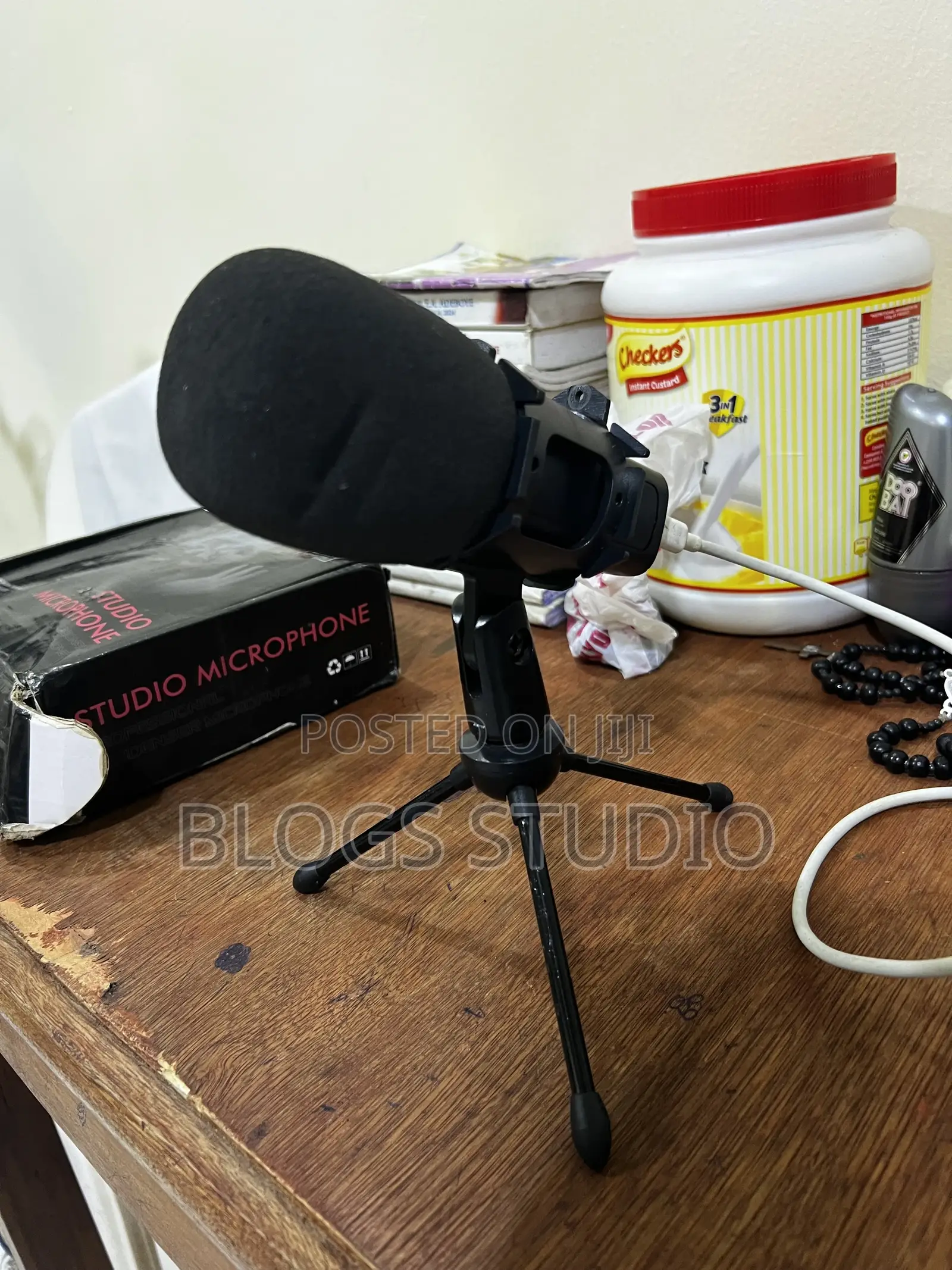 USB Condenser Microphone With Tripod Stand Kit