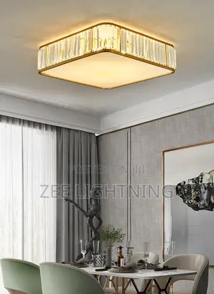 Square Crystal LED Ceiling Chandelier (Size 500mm)