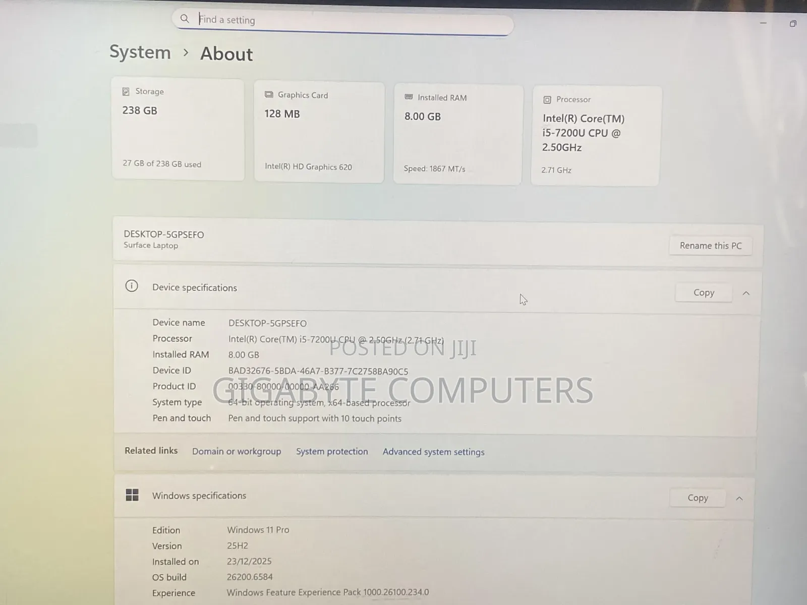 Laptop Microsoft Surface Laptop 3 8GB Intel Core i5 SSD 256GB