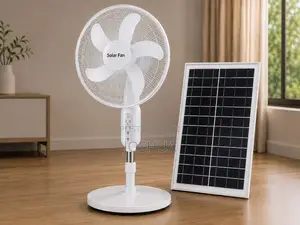16-Inch Solar Fan – Rechargeable Fan With Solar Panel