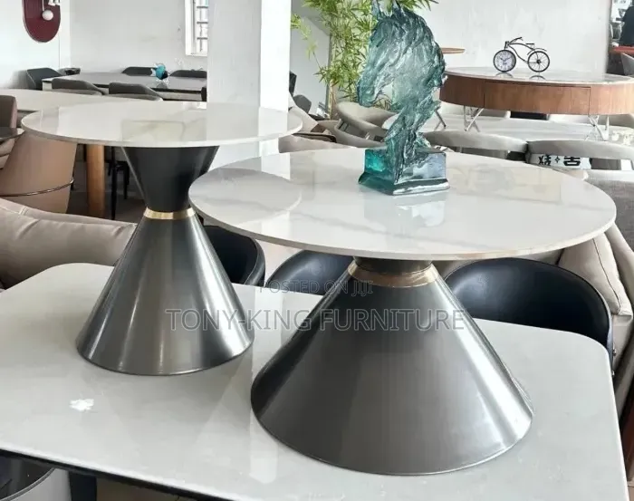 Marble-Top Center Table and Side Table Set