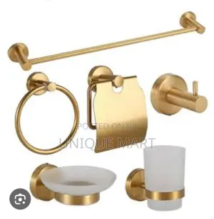 Wall Mounted Gold Colored Bathroom Accessories
