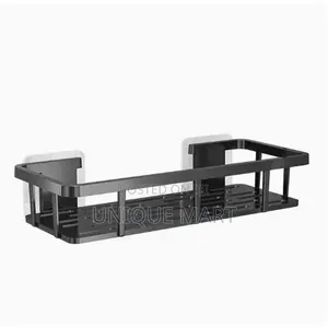 30cm Generic Black Steel Wall Mounted Storage Rack