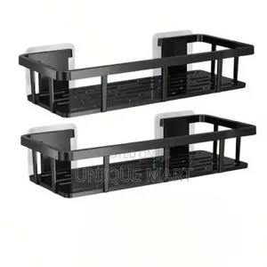 30cm Generic Black Steel Wall Mounted Storage Rack