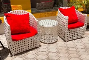 Outdoor Rattan Table and Chair Set