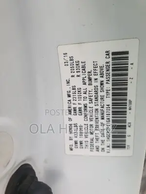 Honda Accord 2016 White