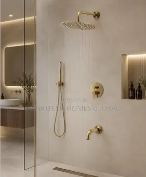 5-Way Gold Conduit Shower – Premium Anti-Rust Material