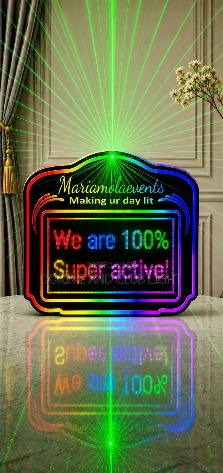 Customized Digital Display Board/ Dorime Board With Laser Llight