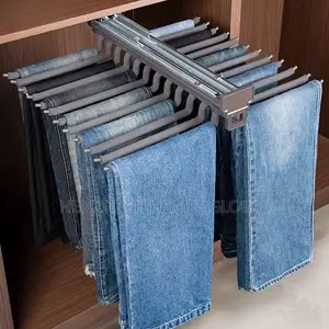 Wardrobe Under Mount Pull-Out Trouser Hanger – Slide Rail Organizer