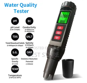 7-in-1 Water Quality Tester pH, TDS, EC,Salinity,Gravity, ORP, Temp