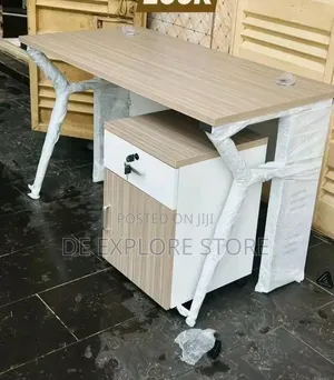 Affordable Office Table White and Brown