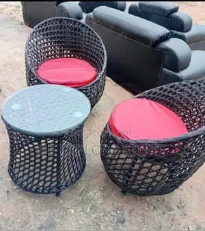 Rattan Me and You Chair With Throw Pillow