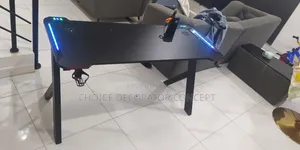 Black Gaming Desk With a Modern Design.