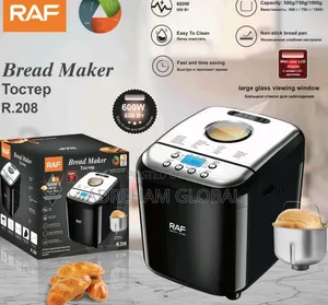 Raf Bread Maker 600watts, Capacity 500g/750g/1000g.