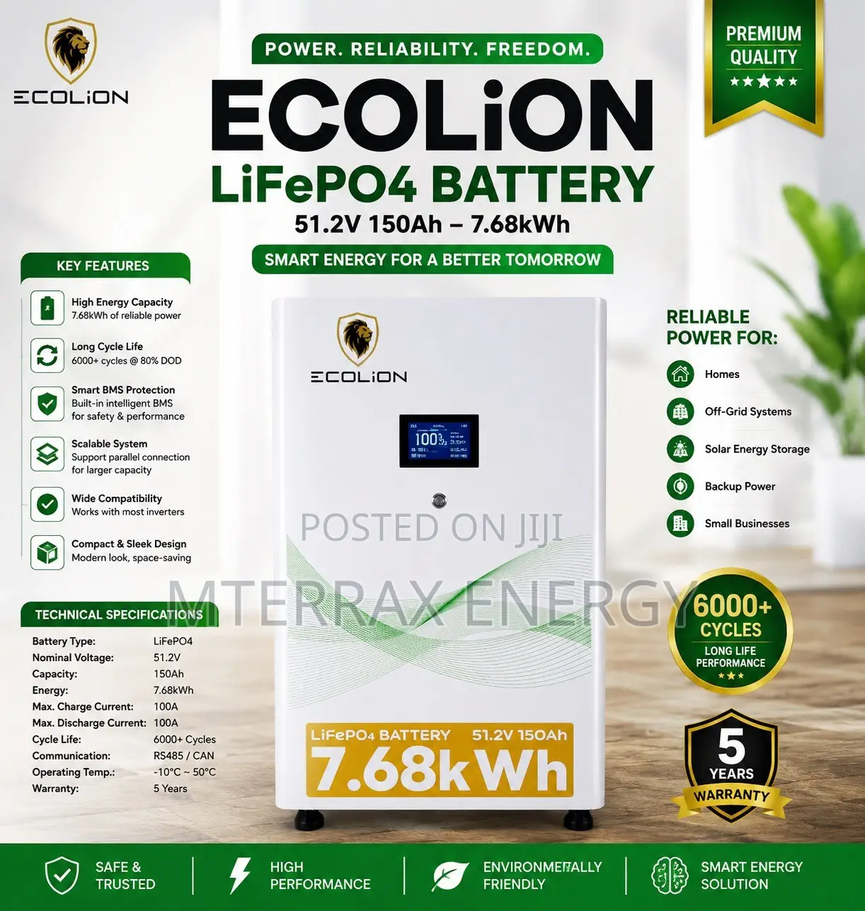 Ecolion 7. Lithium Battery