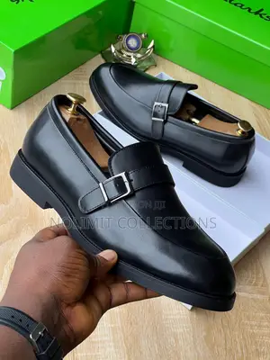 Clarks Single Monk Strap Leather Loafers