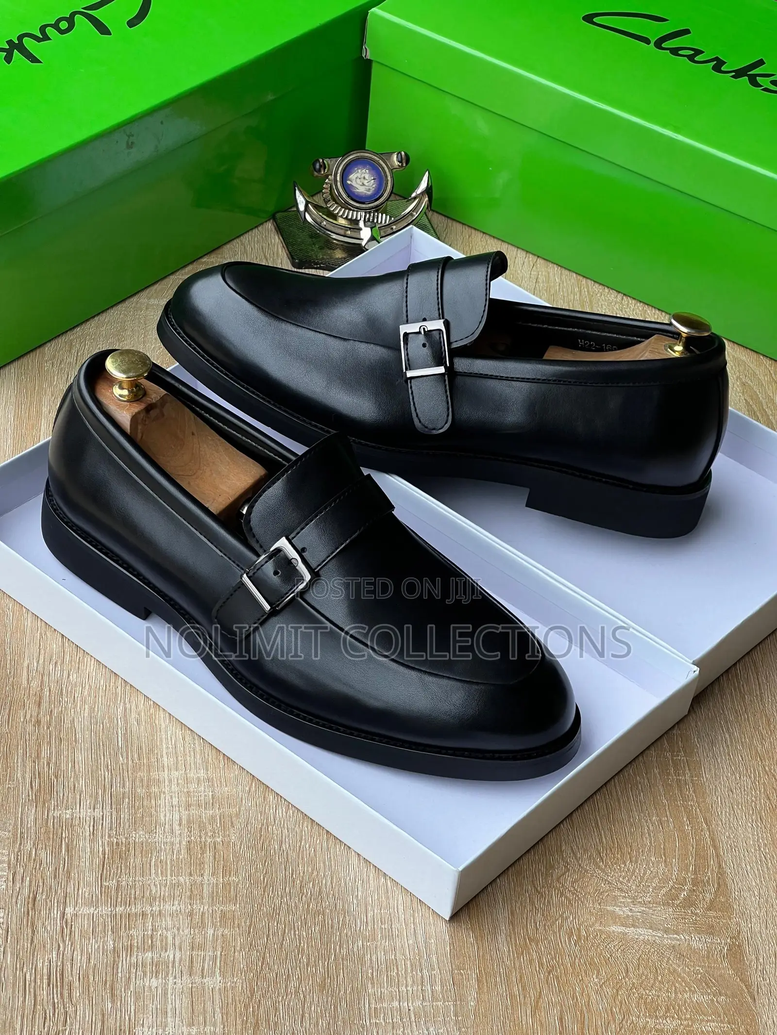 Clarks Single Monk Strap Leather Loafers