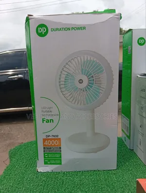 DP 4000MAH Rechargeable Fan With Light