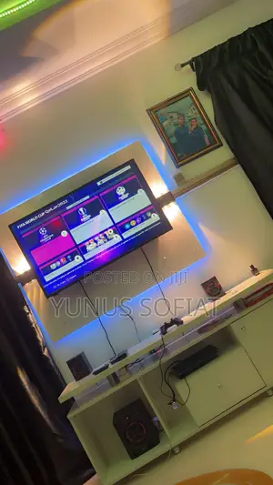 Modern TV Wall Unit Console With LED Back Panel
