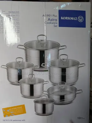 6 Pieces Korkmaz Stainless Pots Set