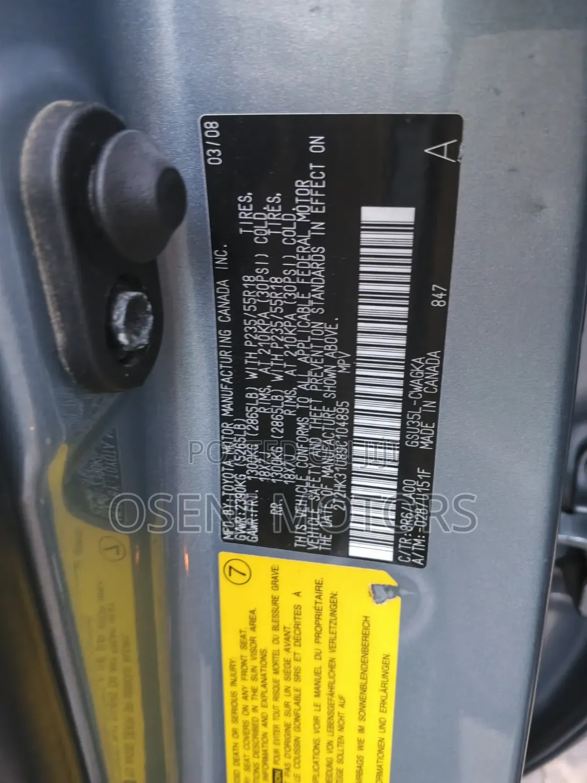 Lexus RX 2008 Blue