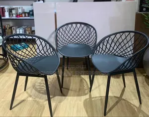 Modern Diamond Lattice Accent Chairs