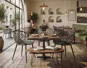 Modern Diamond Lattice Accent Chairs