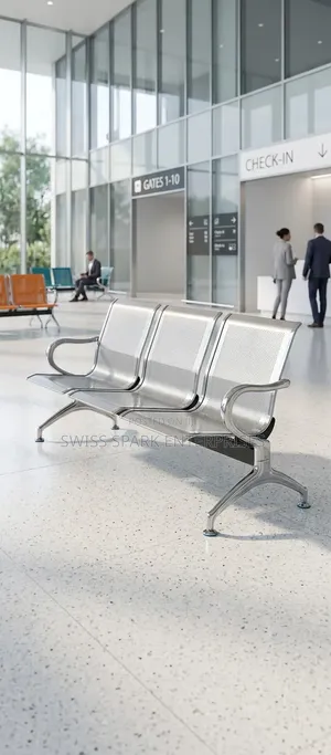 3-Seater Heavy-Duty Perforated Metal Waiting/Reception Bench