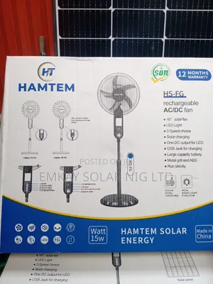 16 Inches Solar Rechargeable Fan