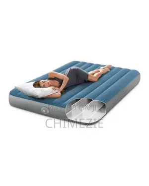 10in 5 X 6 Queen Dura-Beam Downy Air Mattress W/T Rechargeable Pump