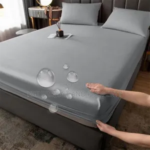 Grey Elastic Waterproof Mattress Protector Fitted Elastic