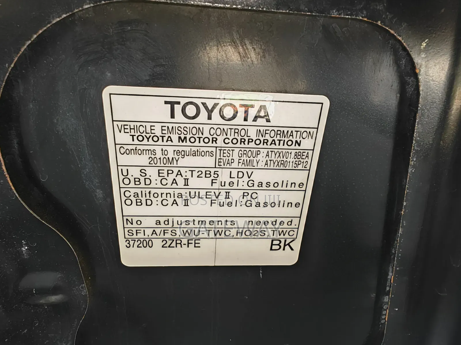 Toyota Corolla 2010 Black
