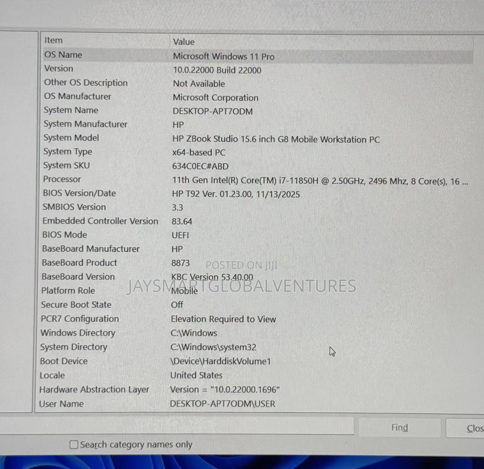 Laptop HP ZBook Studio G8 32GB Intel Core i7 SSD 512GB