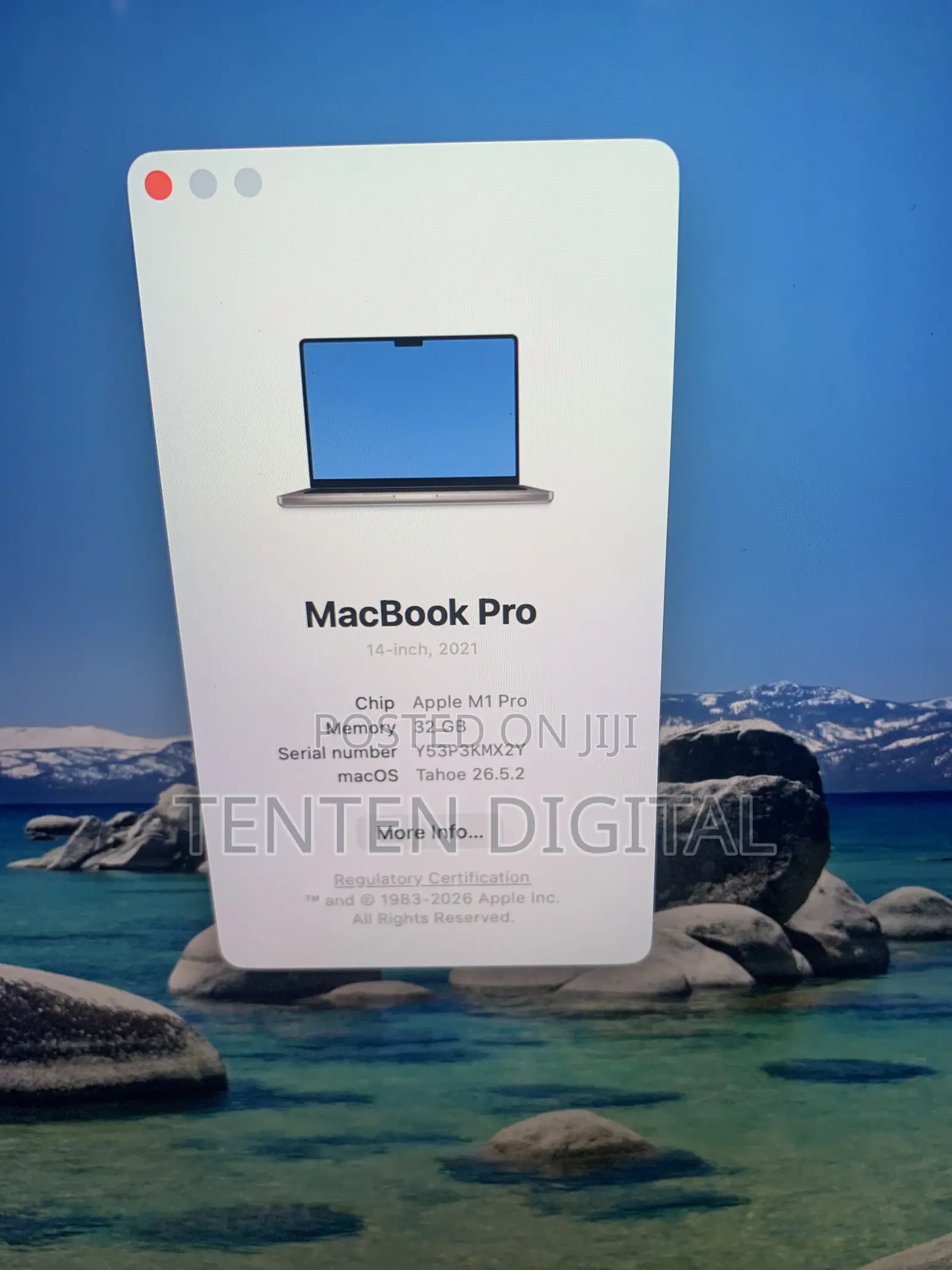 Laptop Apple MacBook Pro 2021 M1 32GB Apple M1 Pro SSD 512GB
