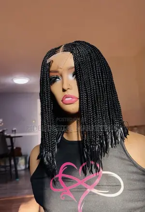 Braided Wigs , Handmade Wigs,Knotless Braid,Closure Wig.Kim K Closure