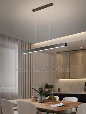 Morden Linear Pendant Light 80w Black Body