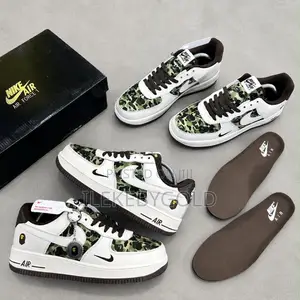 Bape X Nike Air Force 1 ‘‘Military Color Design ”sneakers