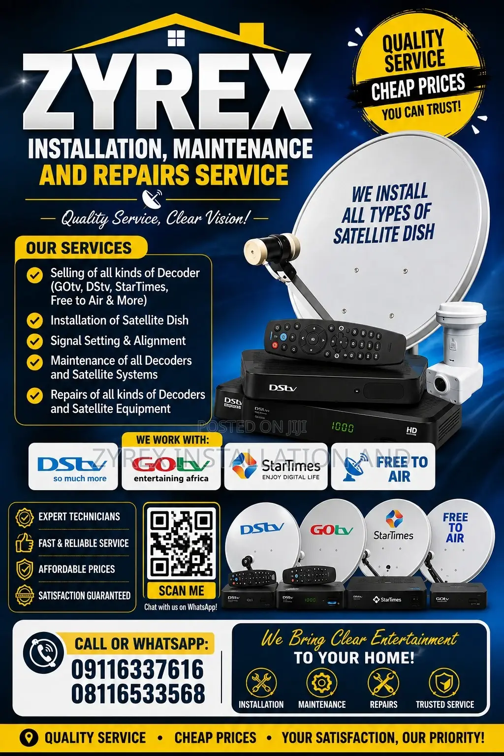 DStv, GOtv, StarTimes FTA Decoders